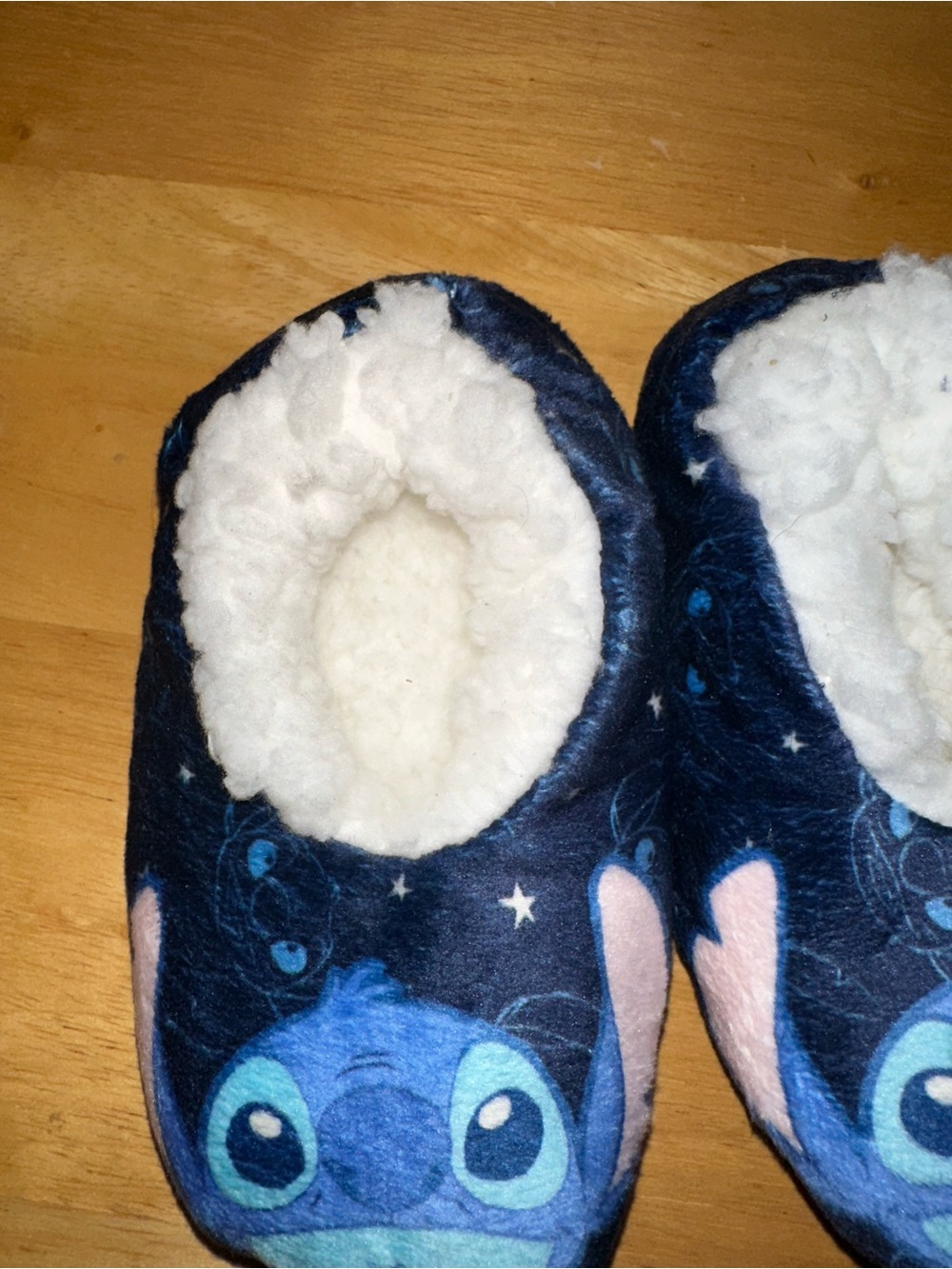 Target Kids Navy Blue Stitch Slippers with White Lining
